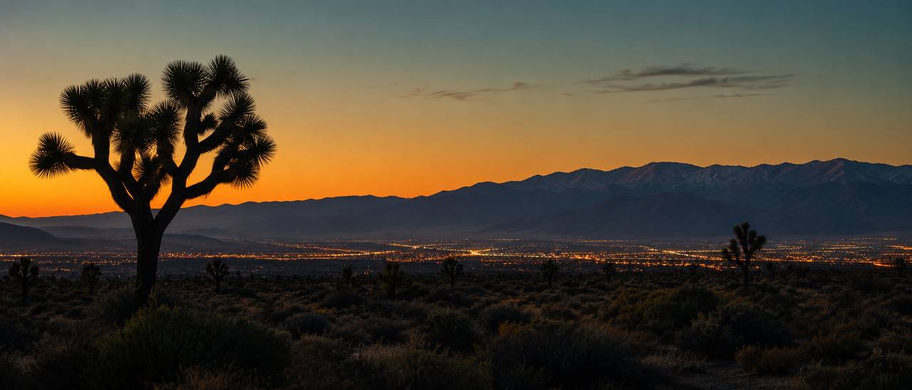 Antelope Valley at dusk